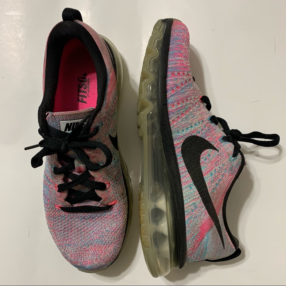 Nike Flyknit Max Fitsole 2 Blue Pink Black 620659-104 Women’s Size 8 US - Picture 1 of 10
